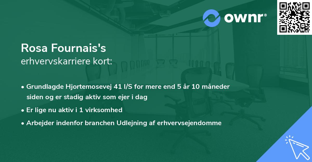 Rosa Fournais's erhvervskarriere kort