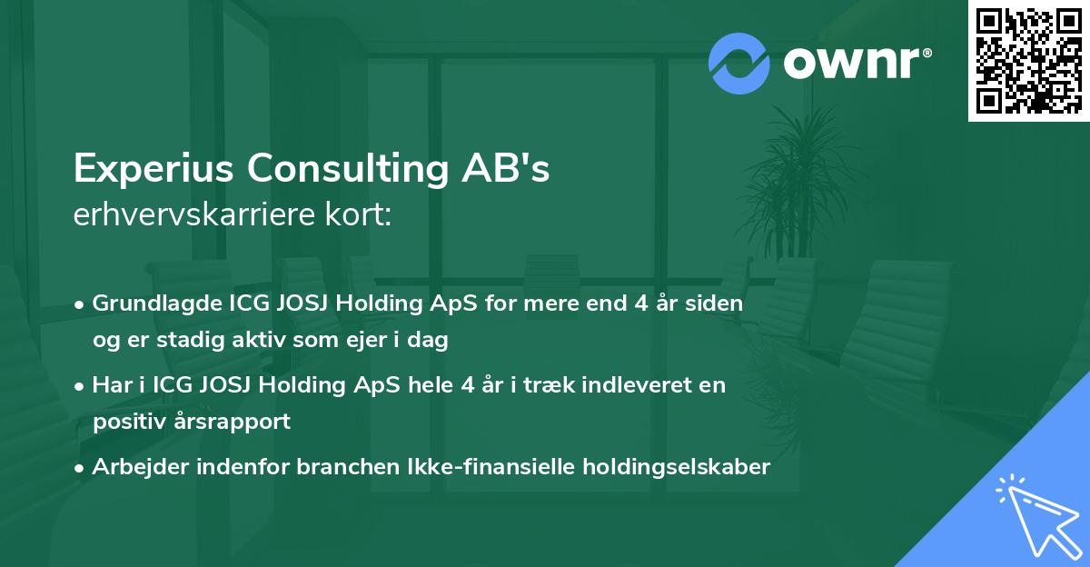 Experius Consulting AB's erhvervskarriere kort