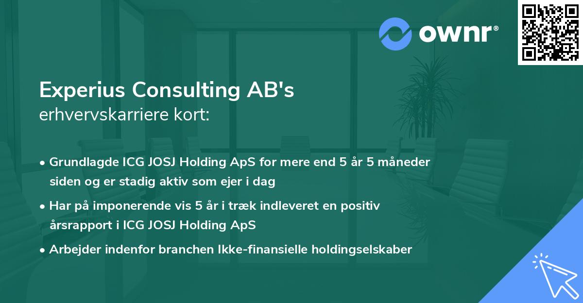 Experius Consulting AB's erhvervskarriere kort