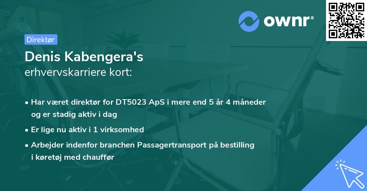 Denis Kabengera's erhvervskarriere kort