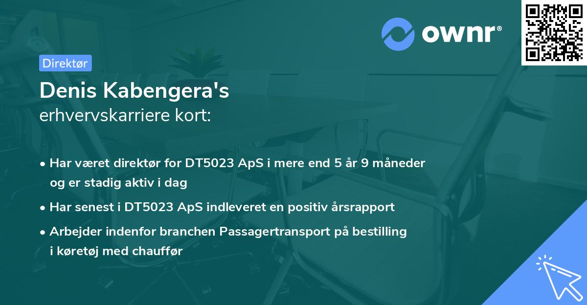 Denis Kabengera's erhvervskarriere kort