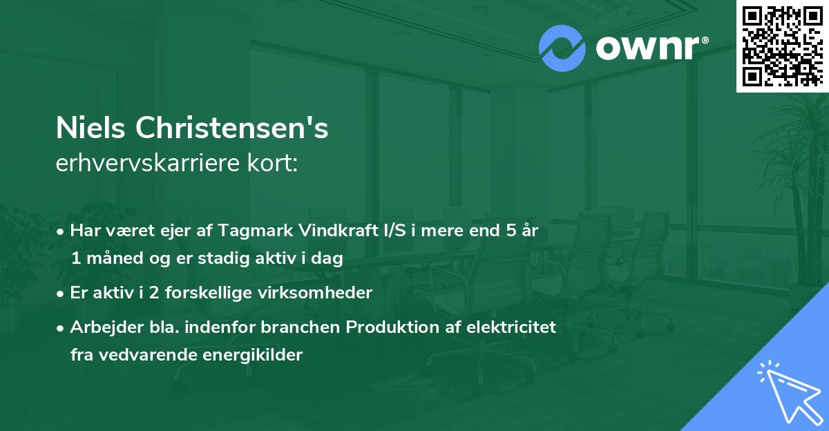 Niels Christensen's erhvervskarriere kort