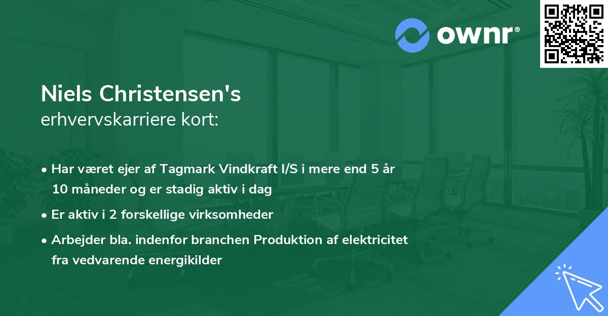 Niels Christensen's erhvervskarriere kort