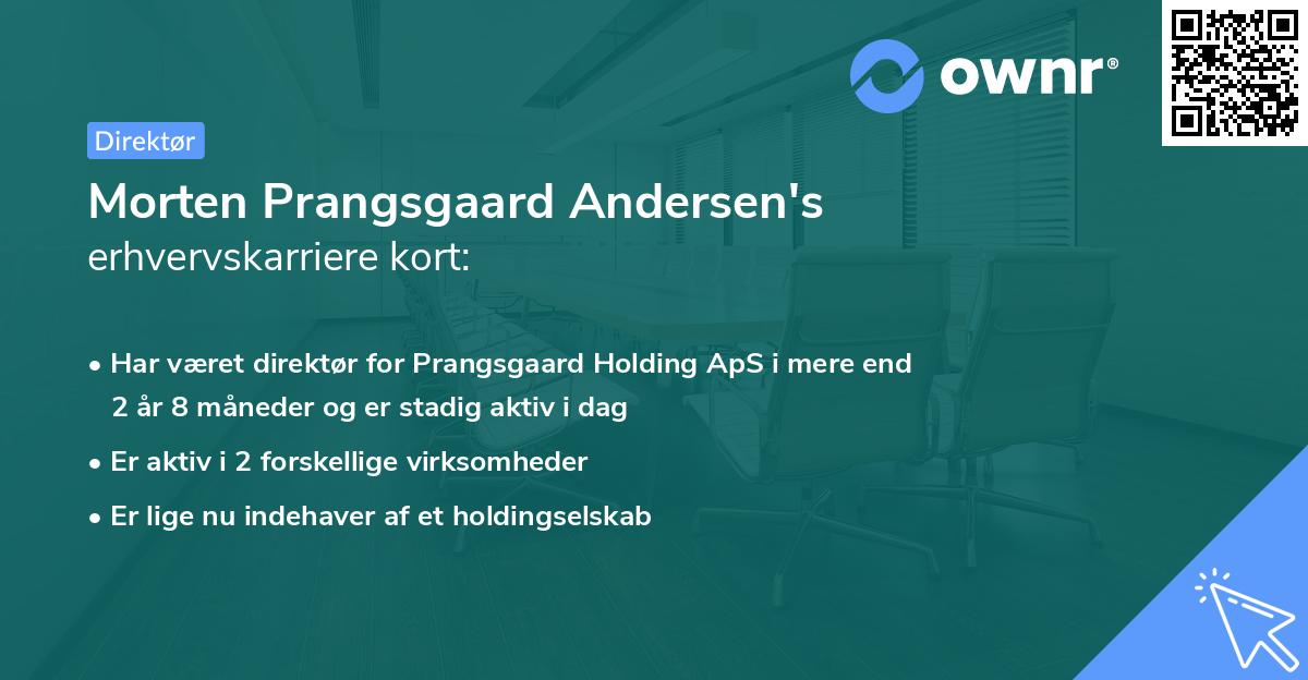 Morten Prangsgaard Andersen's erhvervskarriere kort