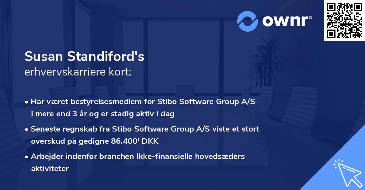 Susan Standiford's erhvervskarriere kort