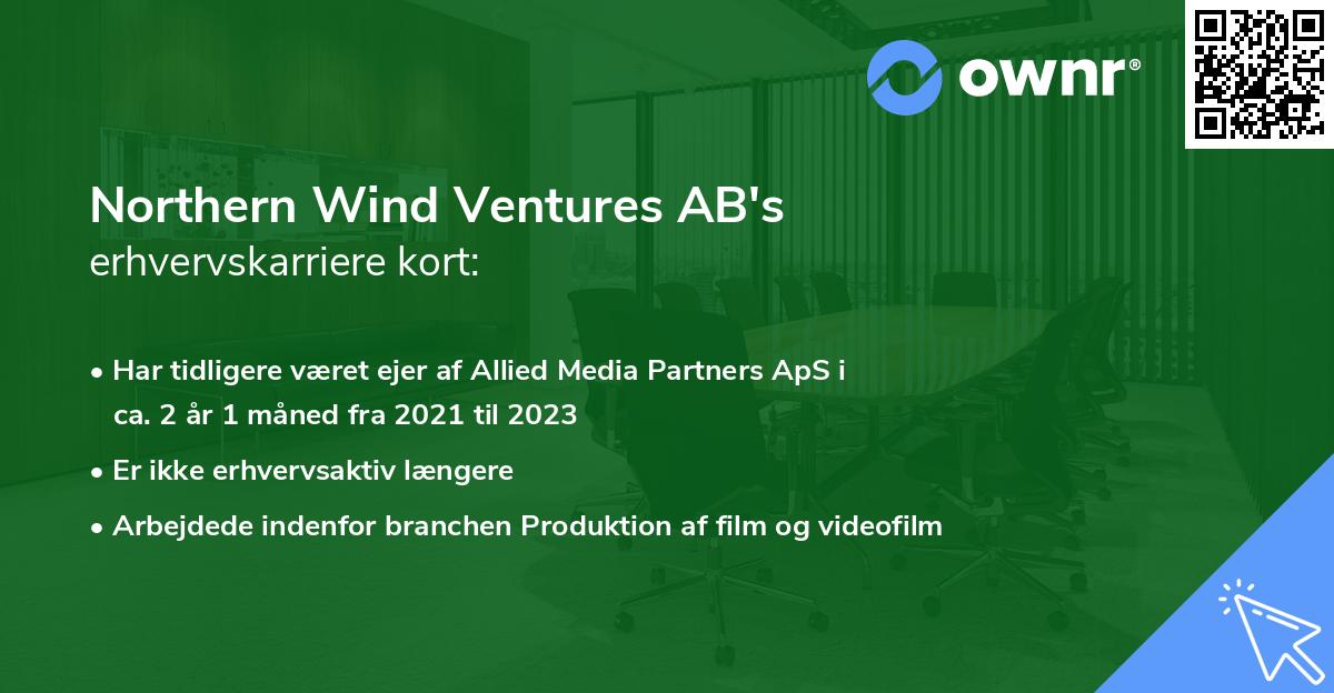 Northern Wind Ventures AB's erhvervskarriere kort