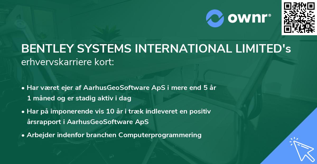 BENTLEY SYSTEMS INTERNATIONAL LIMITED's erhvervskarriere kort
