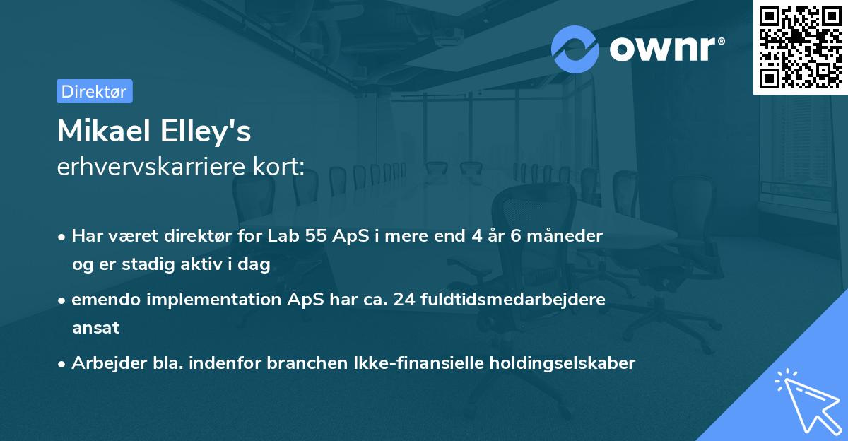 Mikael Elley's erhvervskarriere kort