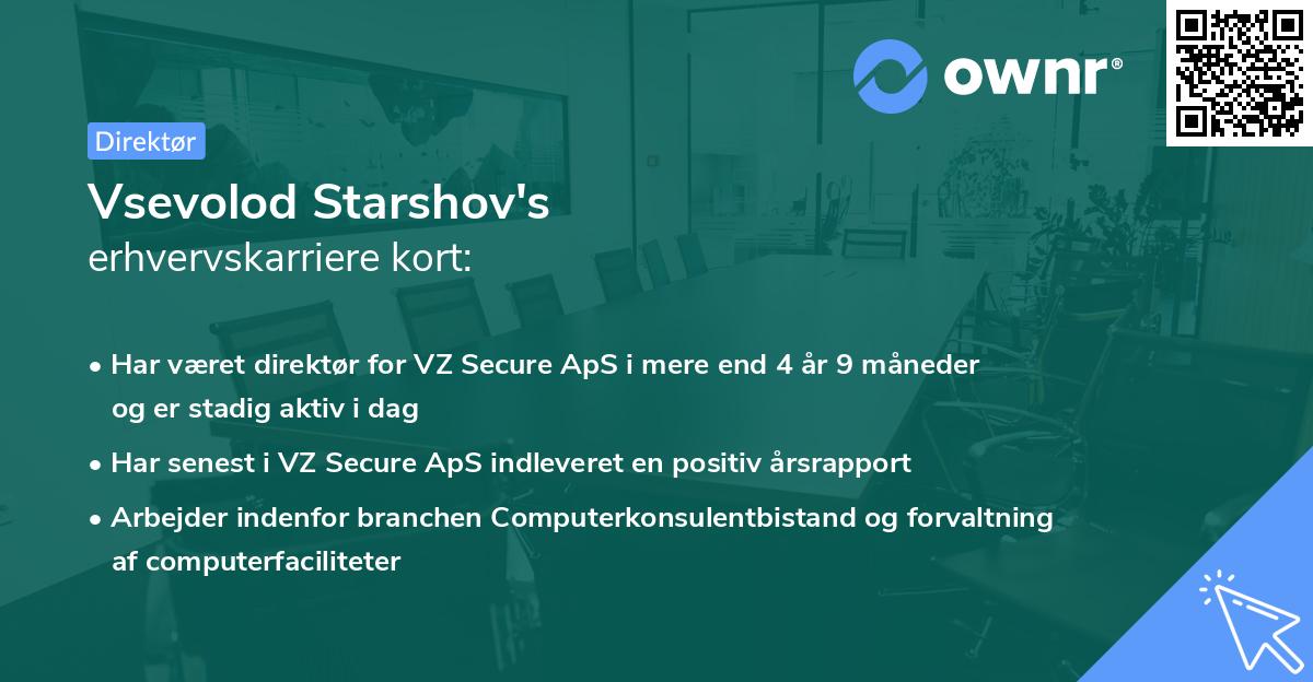 Vsevolod Starshov's erhvervskarriere kort