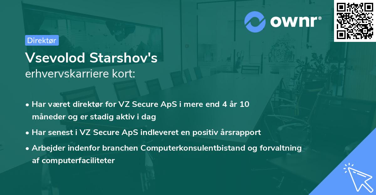 Vsevolod Starshov's erhvervskarriere kort
