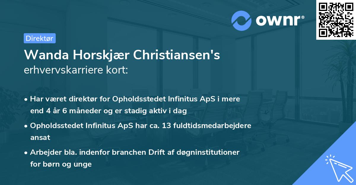 Wanda Horskjær Christiansen's erhvervskarriere kort