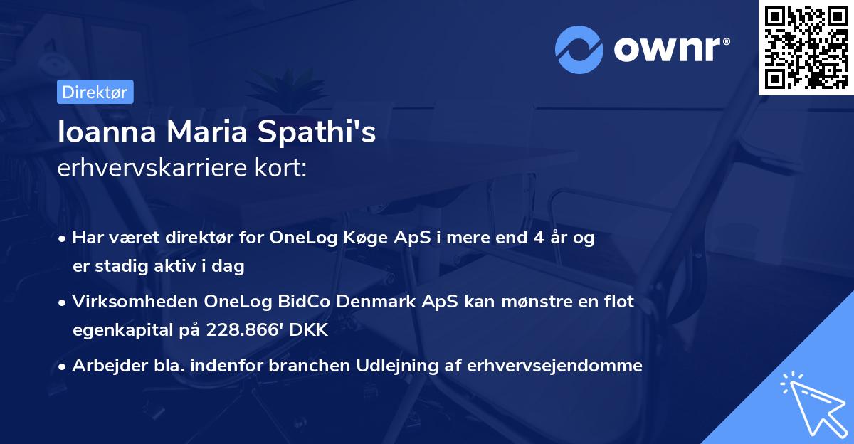 Ioanna Maria Spathi's erhvervskarriere kort