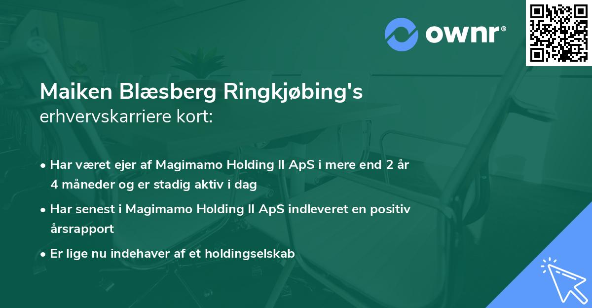 Maiken Blæsberg Ringkjøbing's erhvervskarriere kort