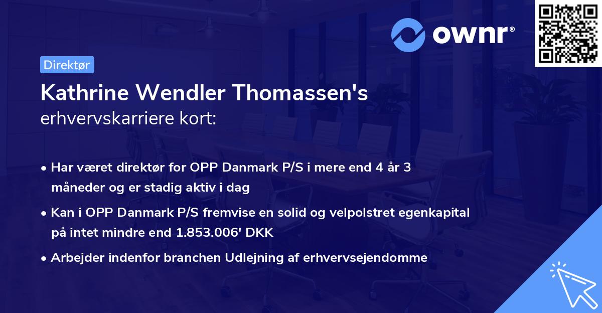 Kathrine Wendler Thomassen's erhvervskarriere kort