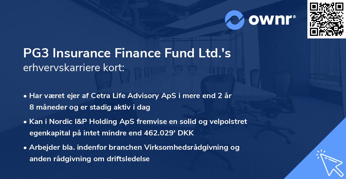 PG3 Insurance Finance Fund Ltd.'s erhvervskarriere kort