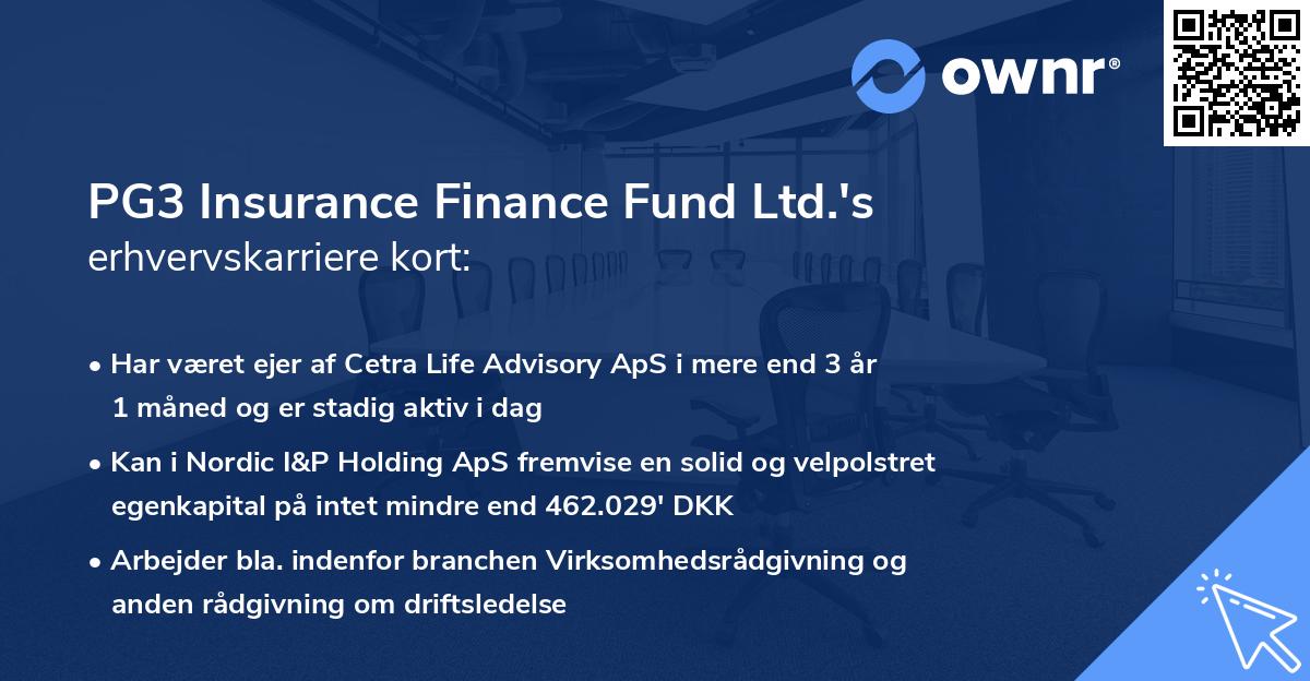 PG3 Insurance Finance Fund Ltd.'s erhvervskarriere kort