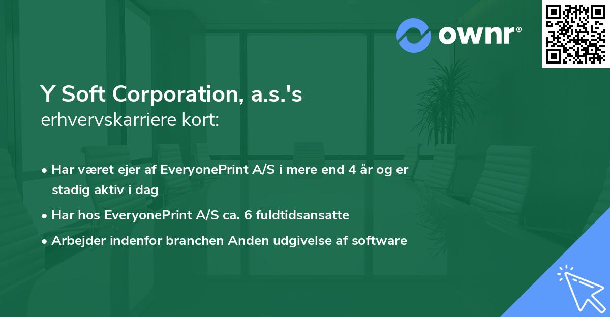 Y Soft Corporation, a.s.'s erhvervskarriere kort
