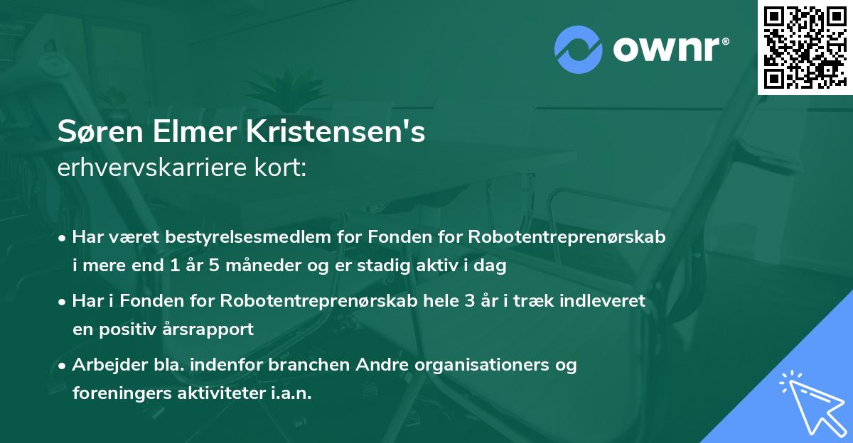 Søren Elmer Kristensen's erhvervskarriere kort