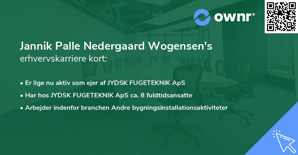 Jannik Palle Nedergaard Wogensen's erhvervskarriere kort