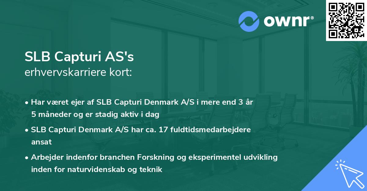 SLB Capturi AS's erhvervskarriere kort