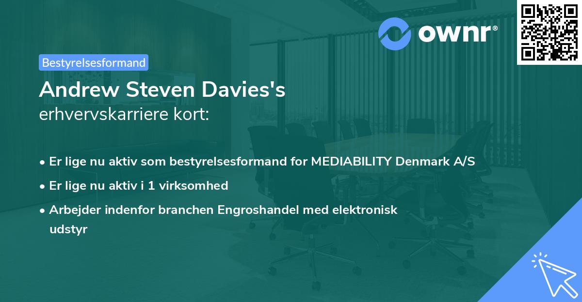 Andrew Steven Davies's erhvervskarriere kort