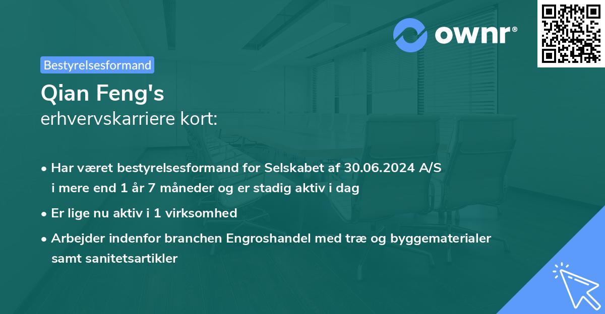 Qian Feng's erhvervskarriere kort