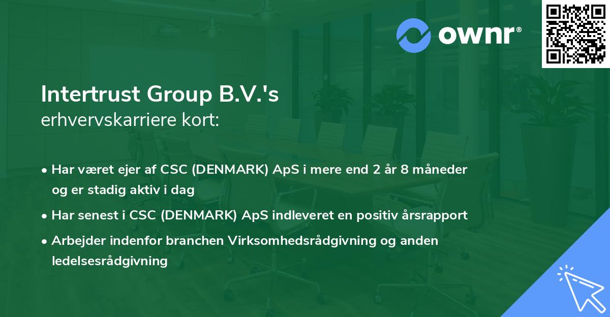 Intertrust Group B.V.'s erhvervskarriere kort