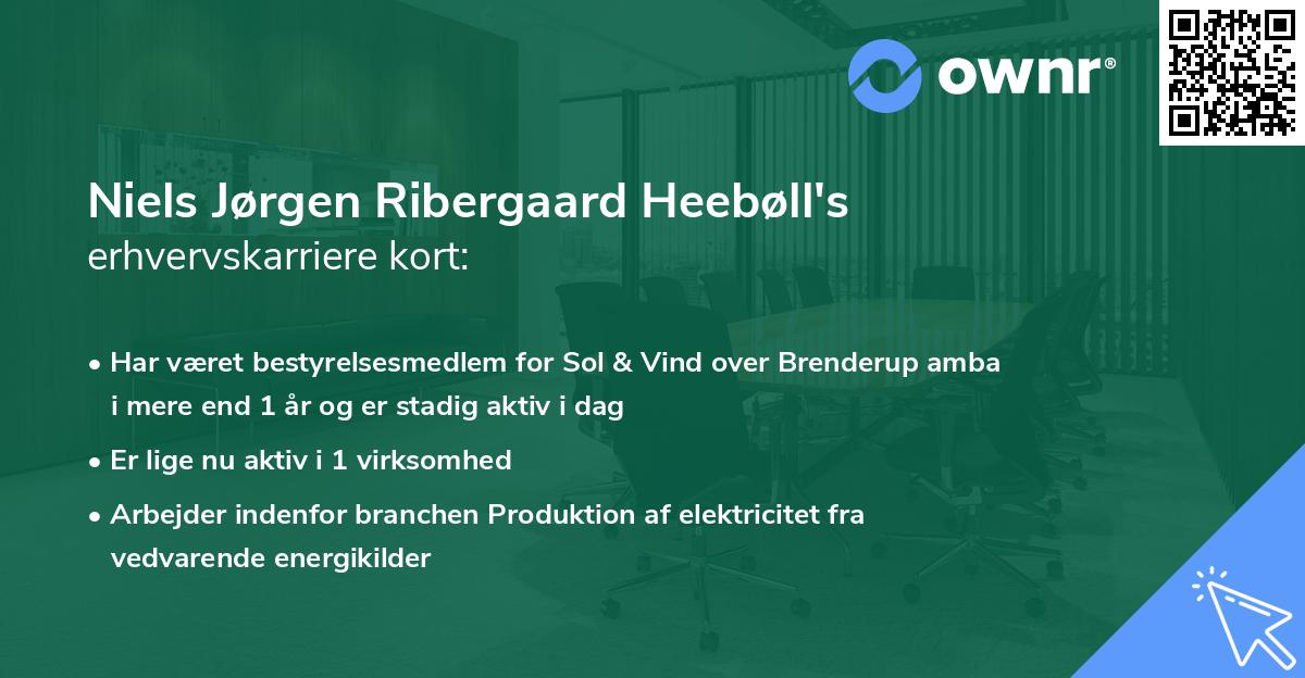 Niels Jørgen Ribergaard Heebøll's erhvervskarriere kort