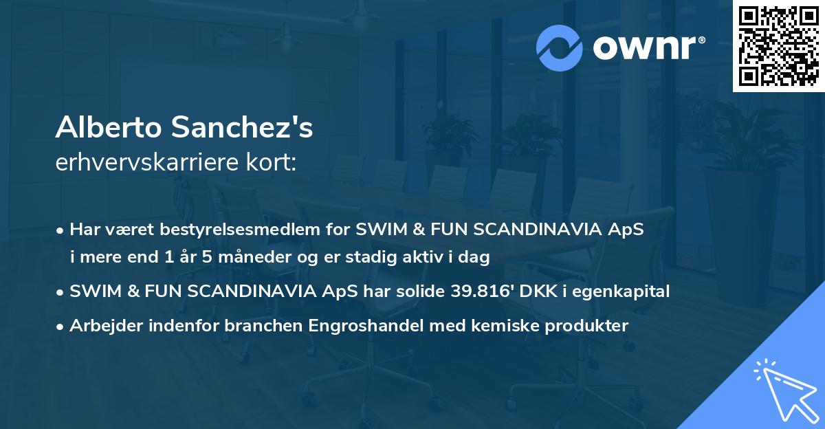 Alberto Sanchez's erhvervskarriere kort