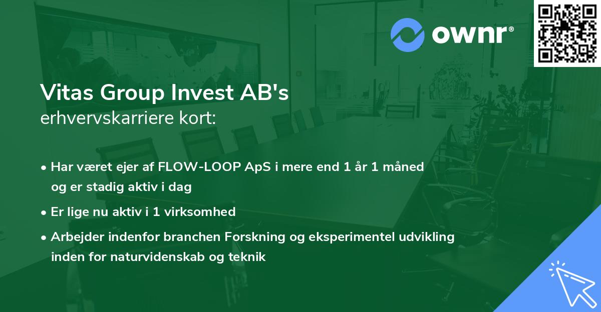 Vitas Group Invest AB's erhvervskarriere kort