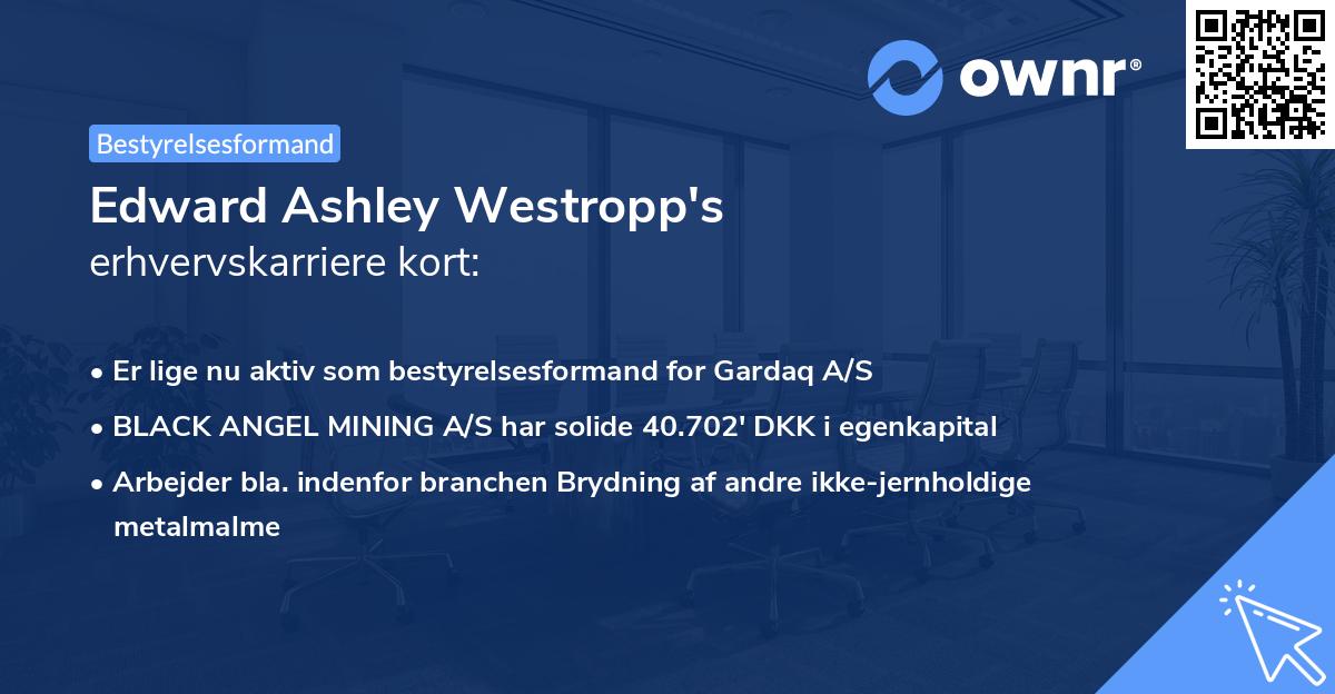 Edward Ashley Westropp's erhvervskarriere kort