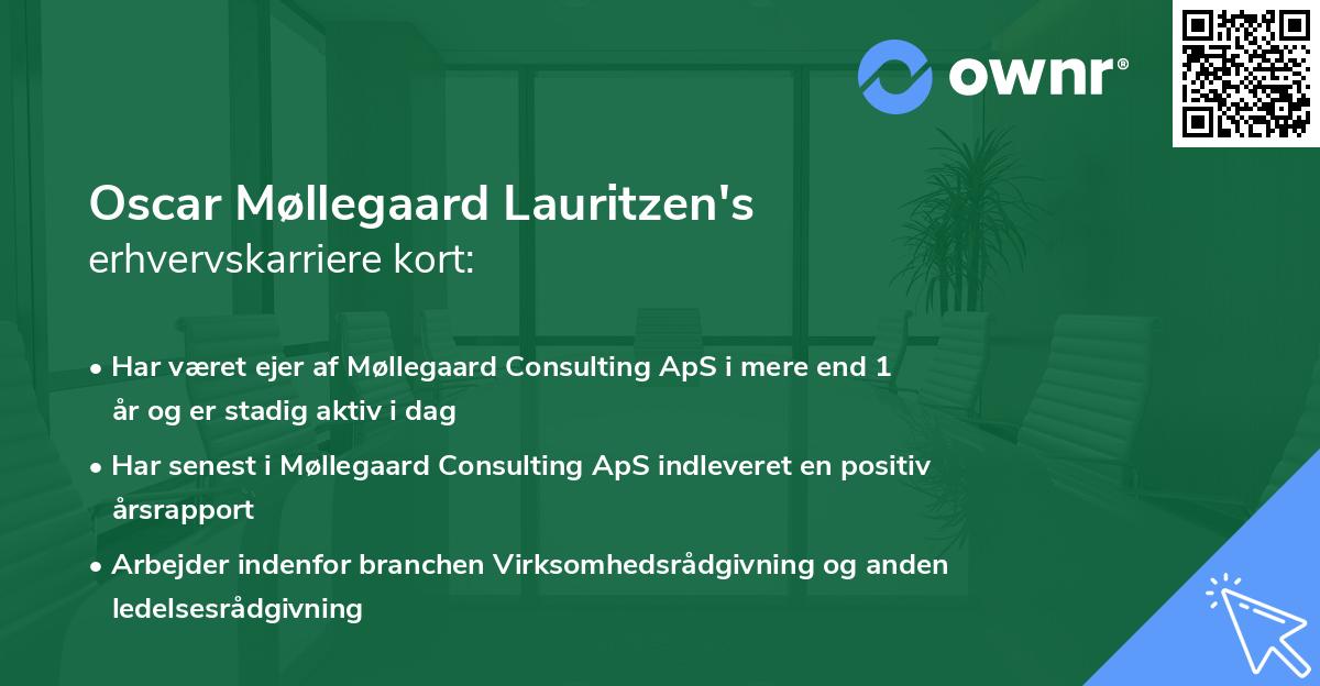 Oscar Møllegaard Lauritzen's erhvervskarriere kort