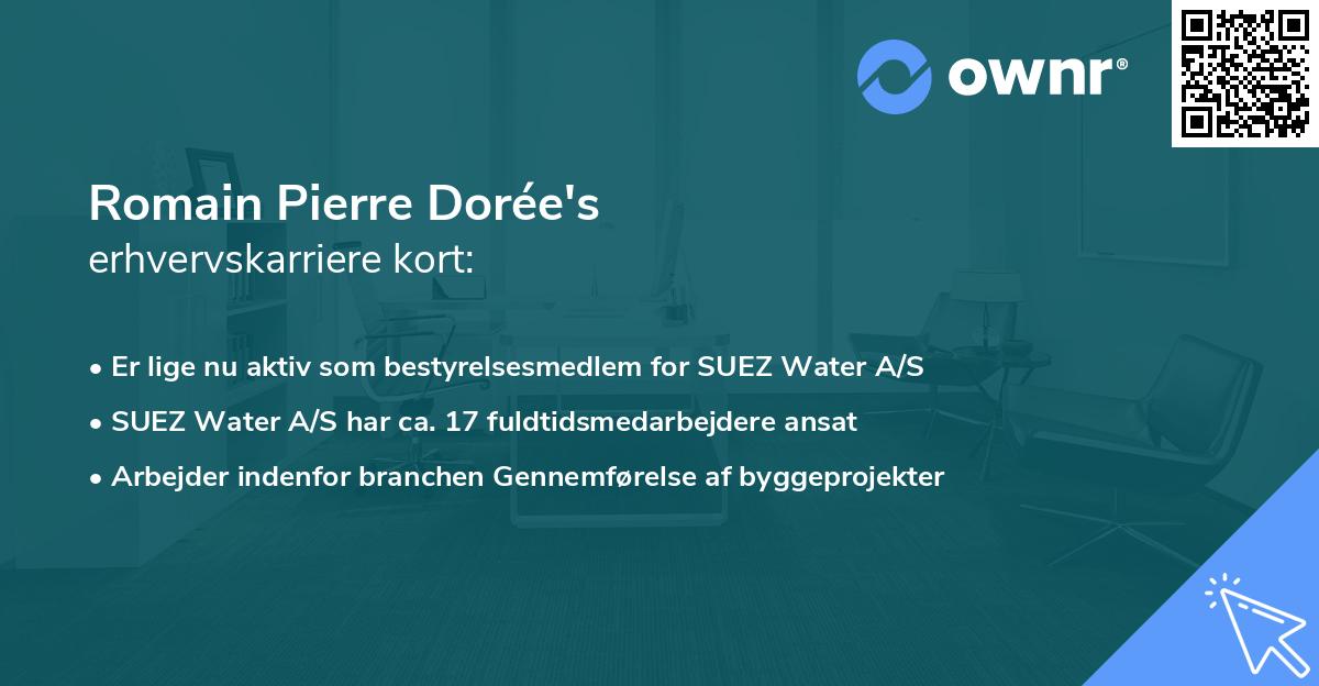 Romain Pierre Dorée's erhvervskarriere kort