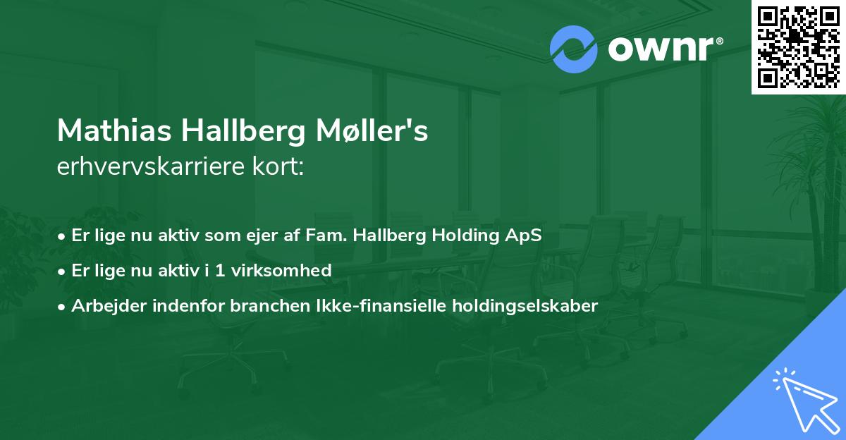 Mathias Hallberg Møller's erhvervskarriere kort