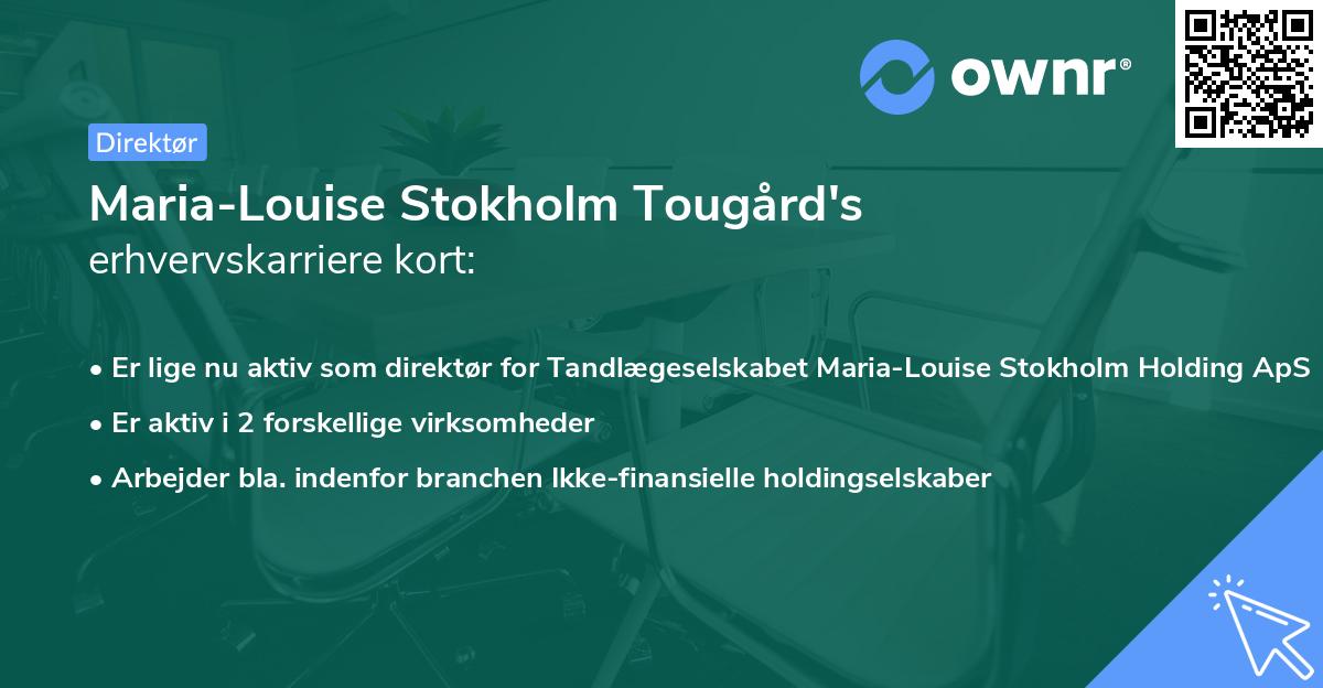 Maria-Louise Stokholm Tougård's erhvervskarriere kort