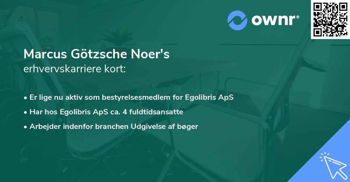Marcus Götzsche Noer's erhvervskarriere kort