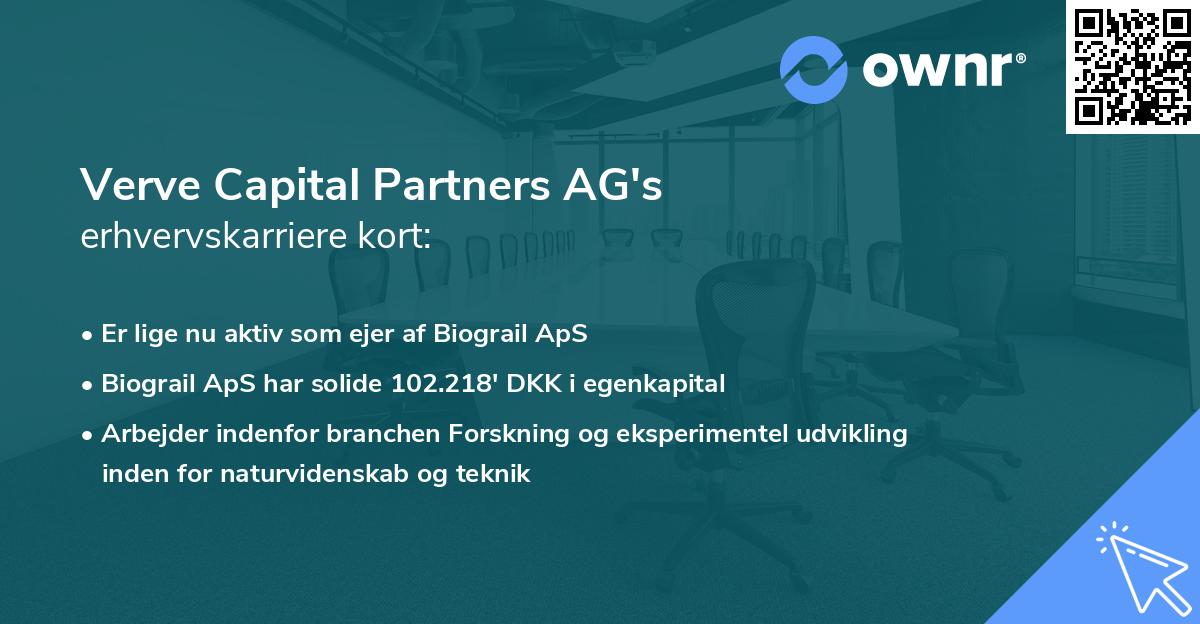 Verve Capital Partners AG's erhvervskarriere kort