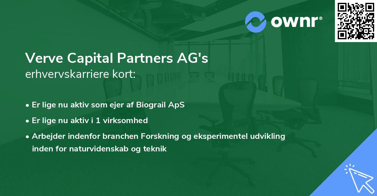 Verve Capital Partners AG's erhvervskarriere kort