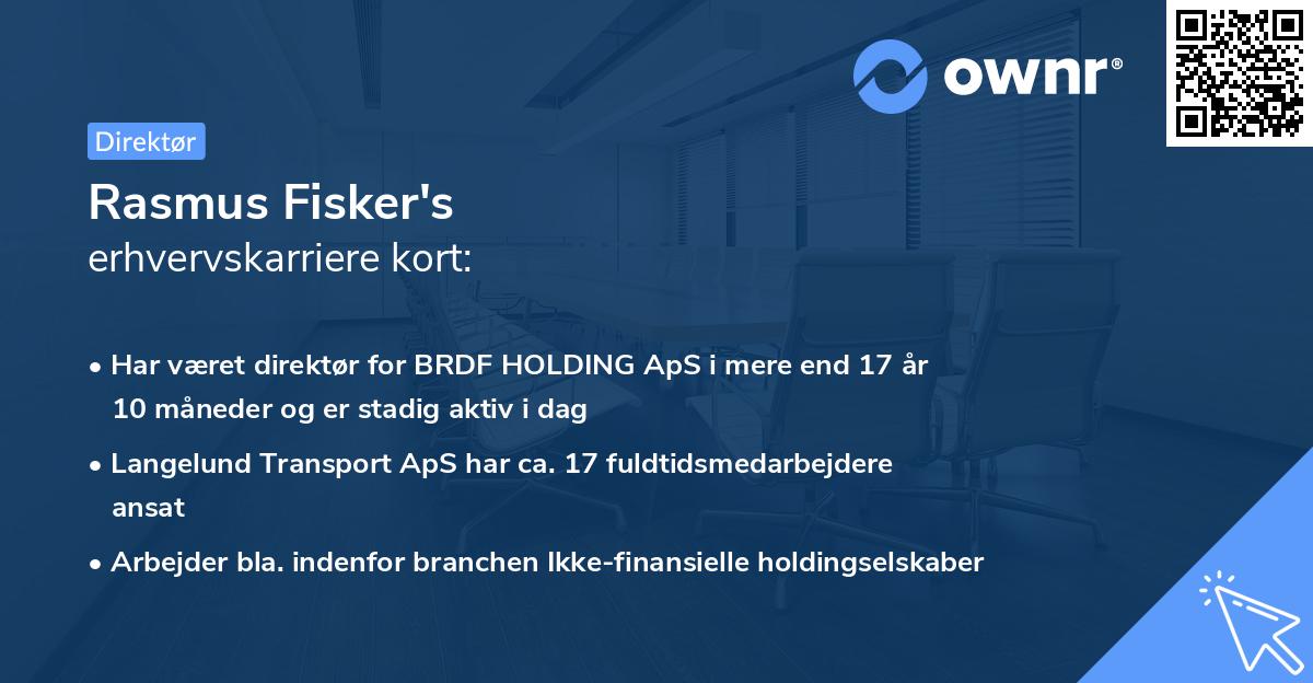 Rasmus Fisker's erhvervskarriere kort