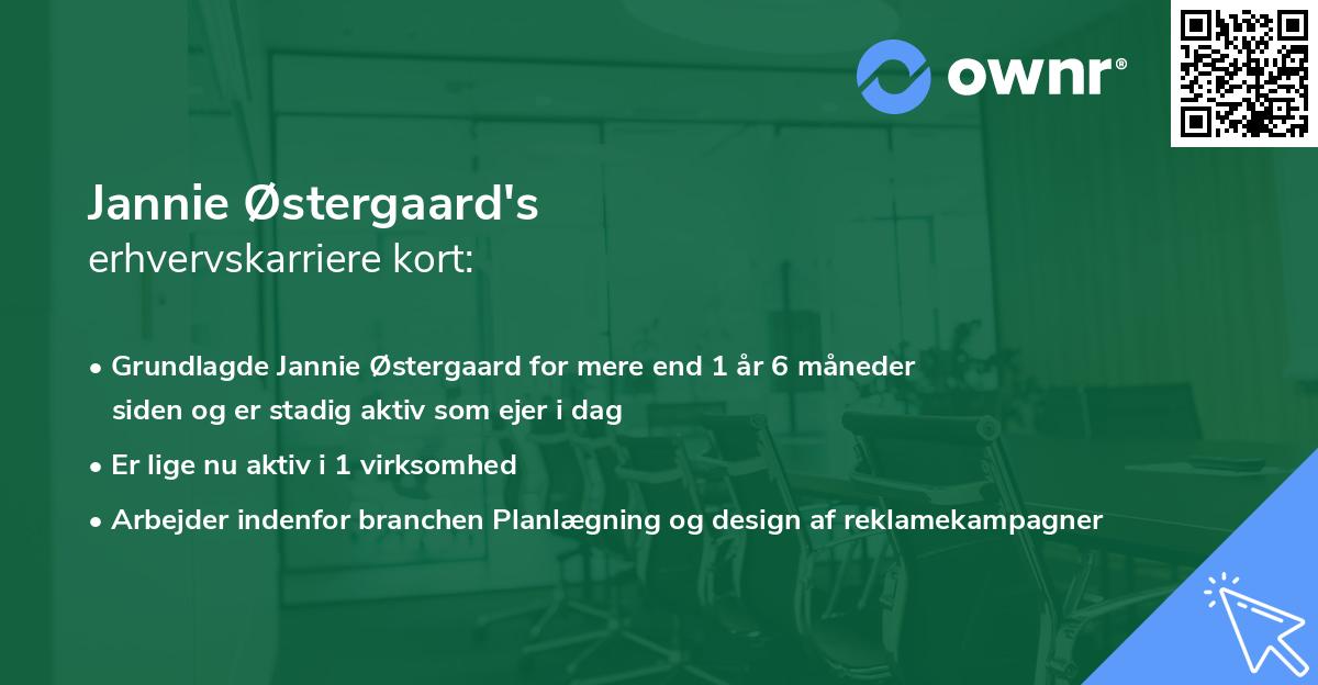 Jannie Østergaard's erhvervskarriere kort