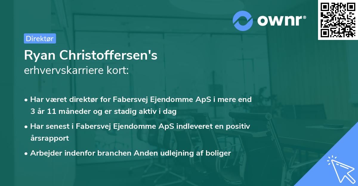 Ryan Christoffersen's erhvervskarriere kort