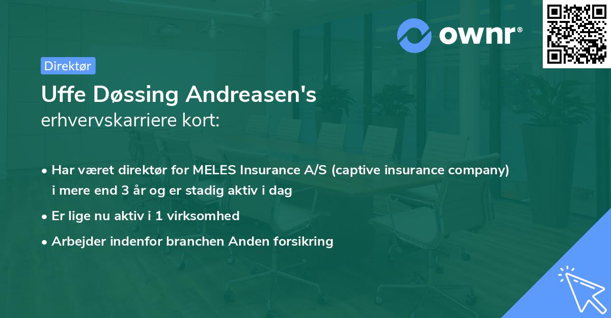 Uffe Døssing Andreasen's erhvervskarriere kort