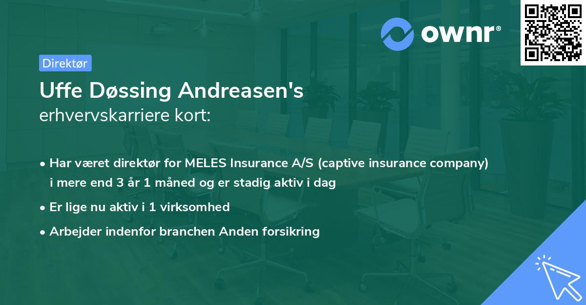 Uffe Døssing Andreasen's erhvervskarriere kort