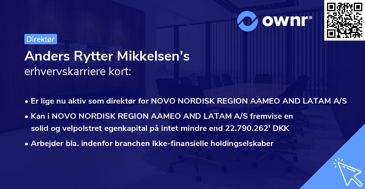 Anders Rytter Mikkelsen's erhvervskarriere kort