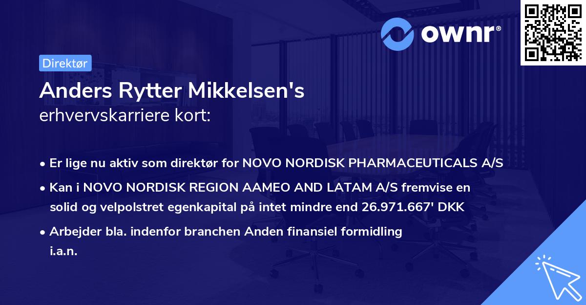 Anders Rytter Mikkelsen's erhvervskarriere kort