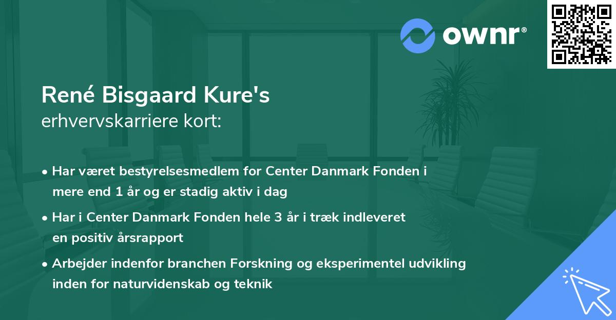 René Bisgaard Kure's erhvervskarriere kort