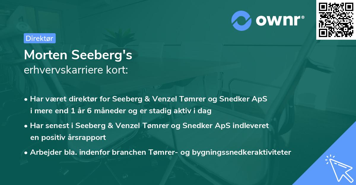 Morten Seeberg's erhvervskarriere kort