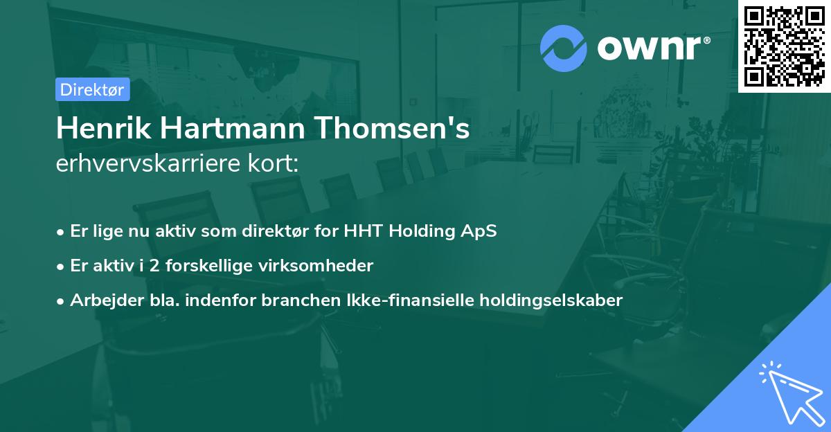 Henrik Hartmann Thomsen's erhvervskarriere kort
