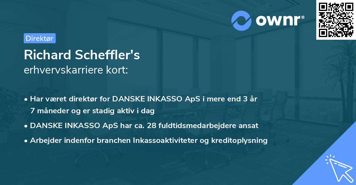 Richard Scheffler's erhvervskarriere kort
