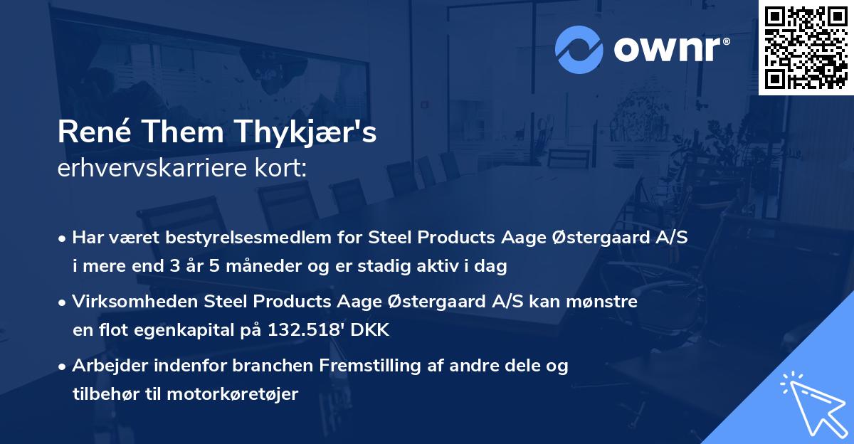 René Them Thykjær's erhvervskarriere kort